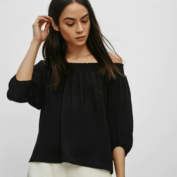 Babaton Off Shoulder Peasant Blouse